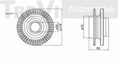 TREVI AUTOMOTIVE wb1313 -  Комплект подшипника ступицы колеса